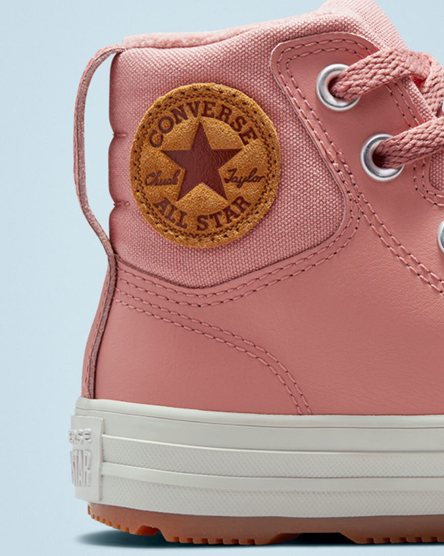 Tenisky Vysoke Converse Kozene Chuck Taylor All Star Berkshire Boot Color Chlapcenske Ruzove | SK AWIKG2